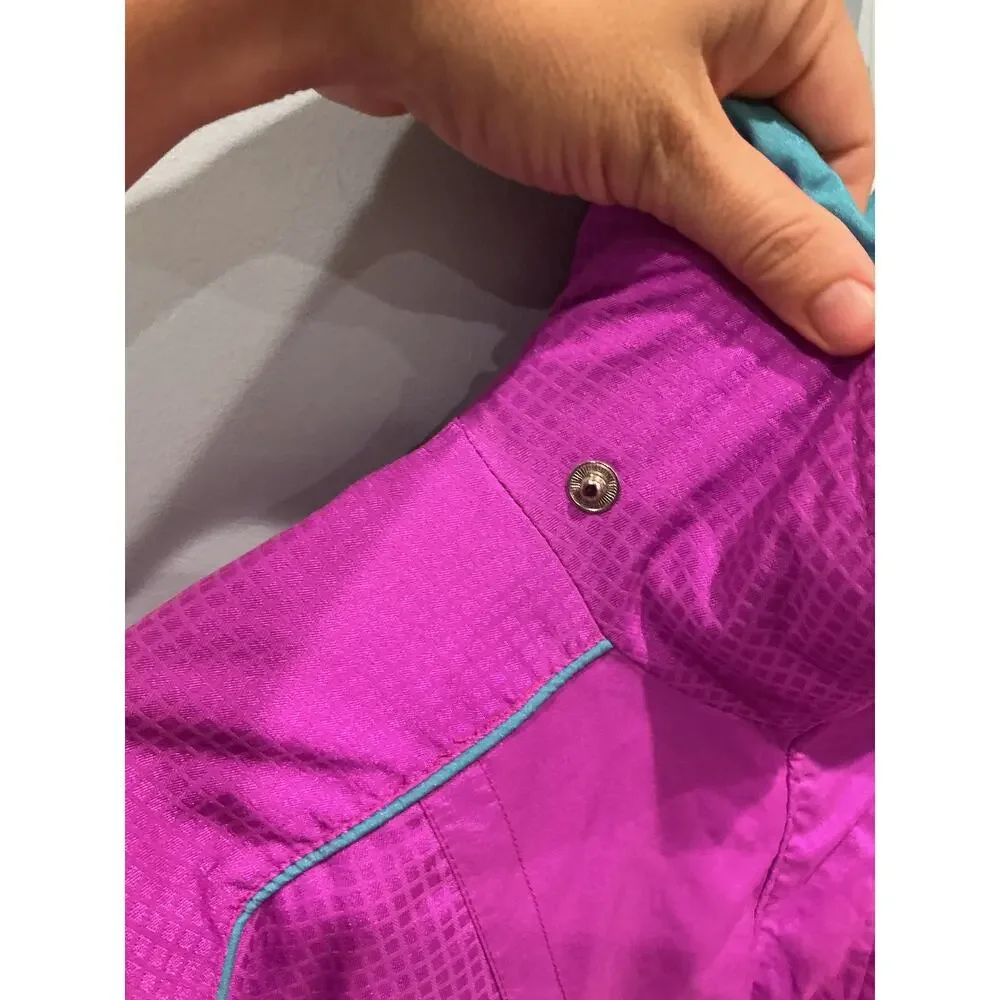 Vintage North Face Womens Ski Jacket Size 12 Fuschia Retro Sport Coat Thermore - Picture 6 of 13